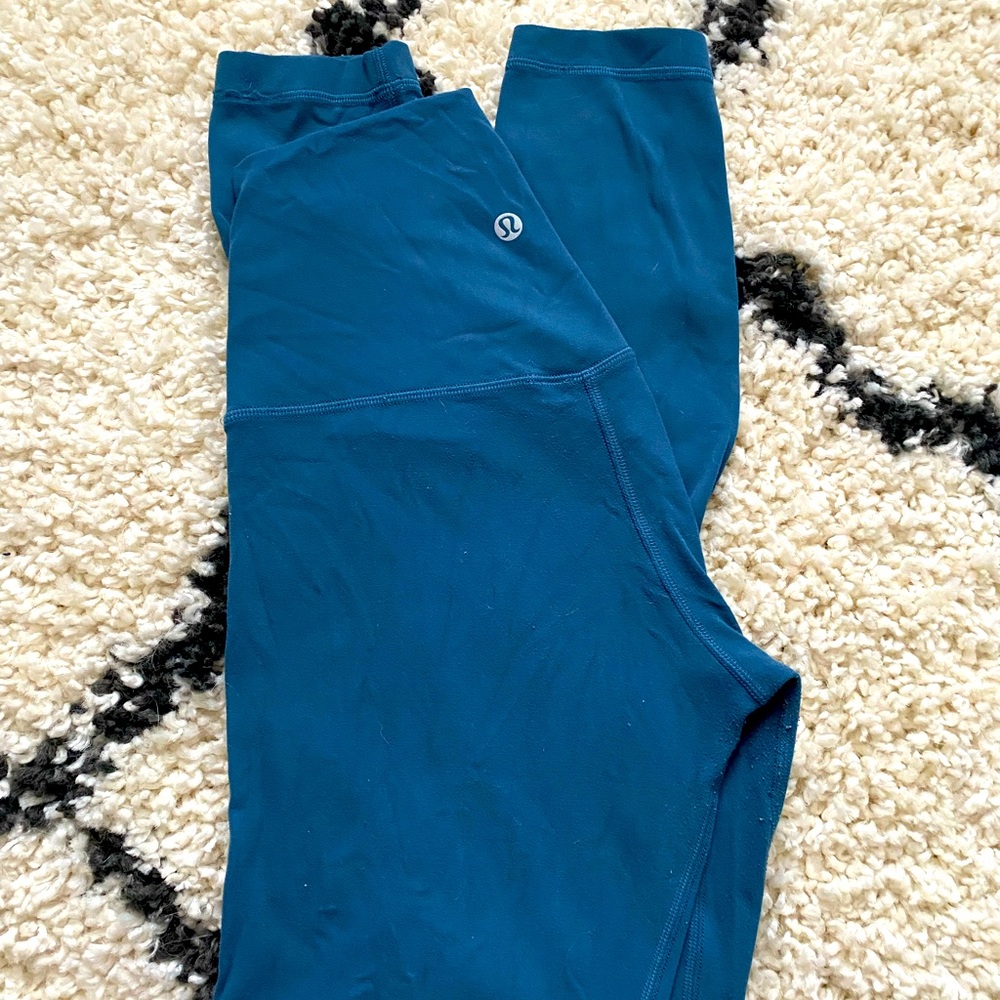 Petrol blue lululemon align leggings size 4 25 length